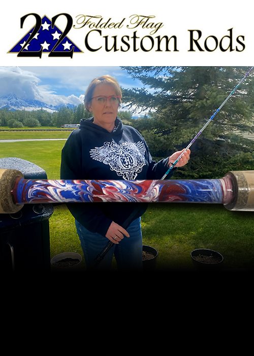 Folded Flag Custom Rods Folded Flag Custom Rods